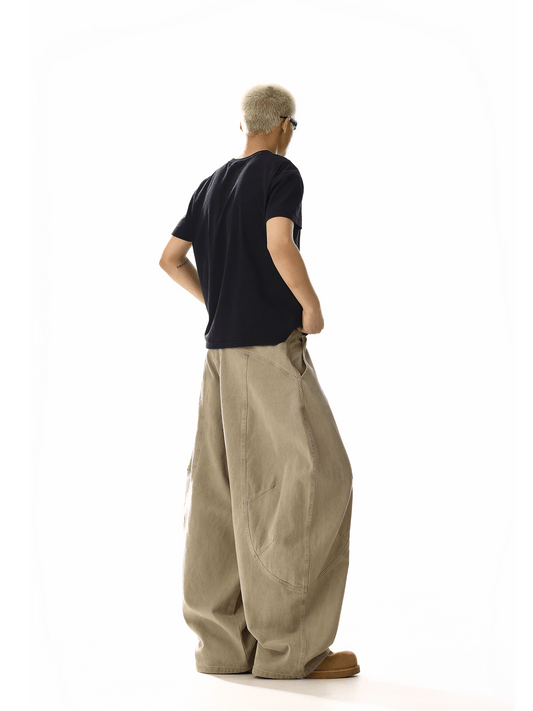 RT No. 19836 KHAKI SCIMITAR BAGGY PANTS