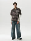 RT No. 50223 TWO PIECE PLAID SHIRT LONGSLEEVE