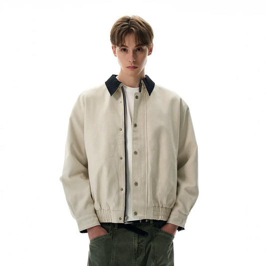 RT No. 40777 CONTRAST BARN COLLAR JACKET