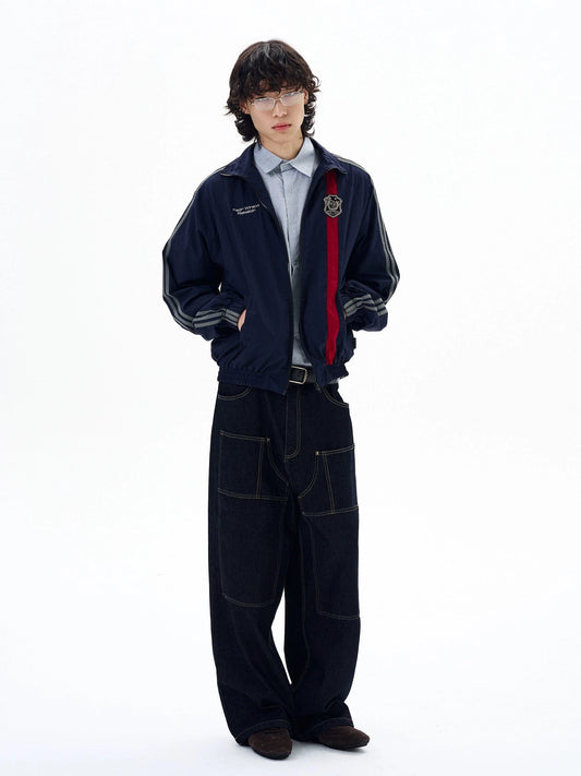 RT No. 31023 SPORTS STRIPED COLLAR SPORTS JACKET