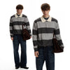 RT No. 59068 KNITWEAR STRIPED POLO SWEATER
