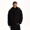 RT No. 55007 RIBBED FUR HOOD JACKET