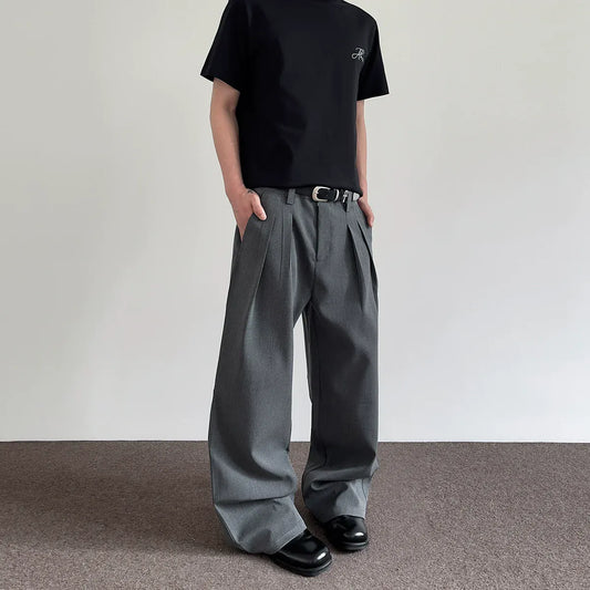 RT No. 40507 PLEATED STRAIGHT SUIT PANTS