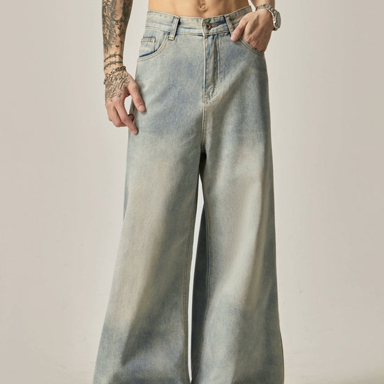 RT No. 11279 LIGHT BLUE BAGGY STRAIGHT DENIM JEANS – REALTAKAI RT No. 11279 LIGHT BLUE BAGGY STRAIGHT DENIM JEANS – REALTAKAI