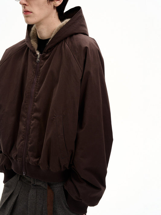 RT No. 50515 SILHOUETTE FUR ZIPPER HOODIE