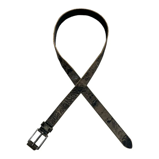 DISTRESSED COWHIDE BELT