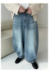 RT No. 11872 WASHED BAGGY STRAIGHT JEANS