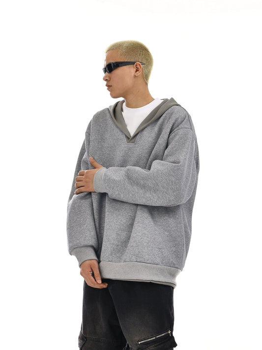 RT No. 12116 V-NECK PULLOVER HOODIE