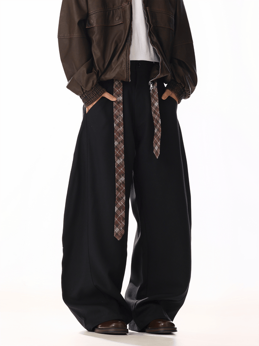 RT No. 19811 BLACK SCIMITAR STRAIGHT PANTS