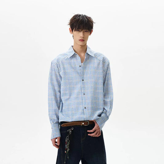 RT No. 40715 PLAID BUTTON UP SHIRT