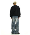 RT No. 11955 RECONSTRUCTED WASHED BLUE DENIM JEANS