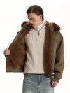 RT No. 58015 RECONSTRUCTED FUR COLLAR JACKET
