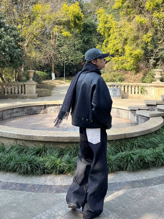 RT No. 18020 KANAGAWA BLACK DENIM STRAIGHT JEANS