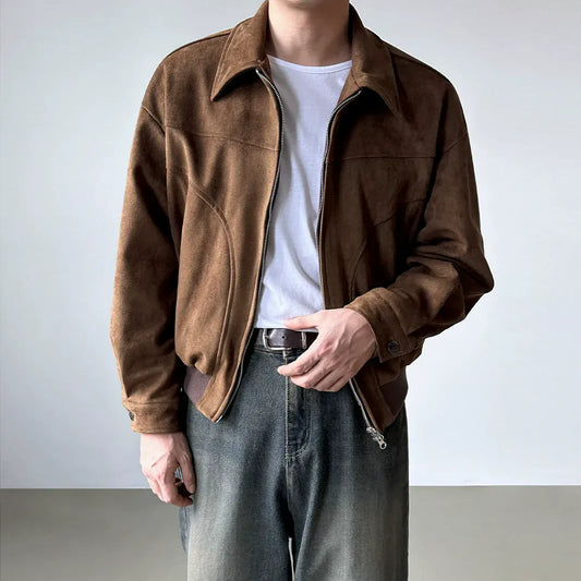 RT No. 33012 BROWN SUEDE ZIP JACKET