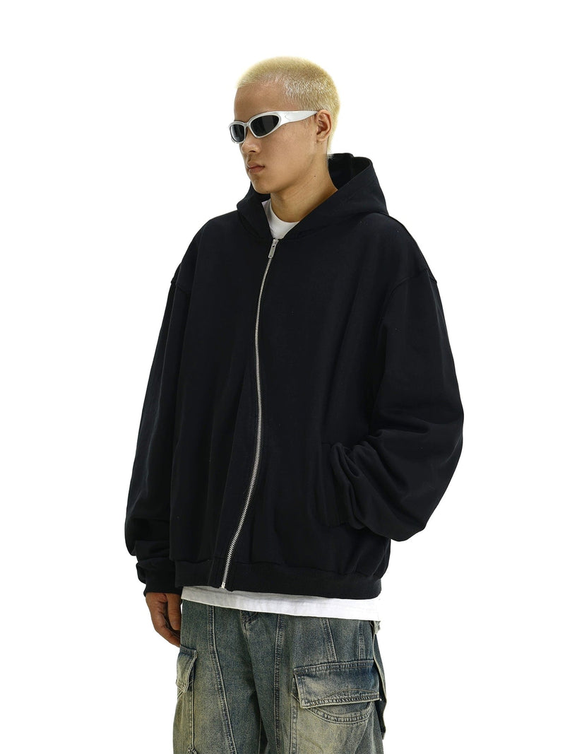 RT No. 11952 BLACK CURVE ZIP-UP HOODIE