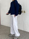 RT No. 12404 TWIST KNIT NAVY BLUE SWEATER