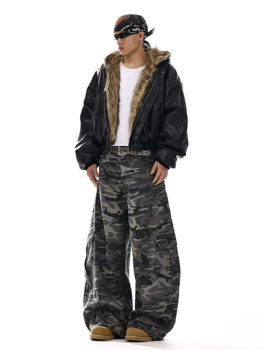 RT No. 12552 WOODLAND CAMO BAGGY CARGO PANTS