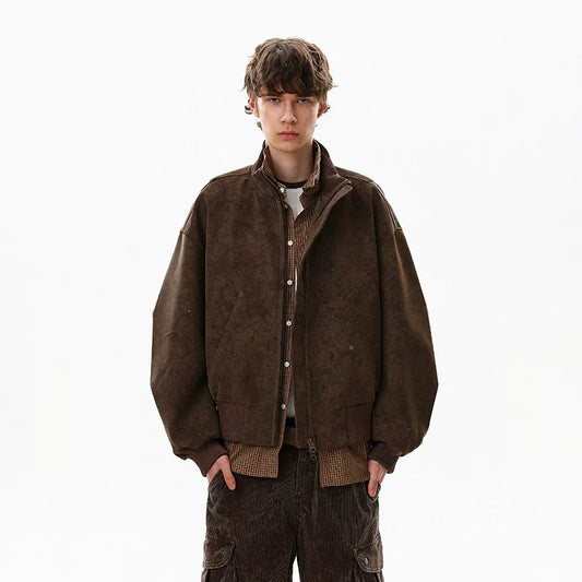 RT No. 50404 SUEDE STAND COLLAR JACKET