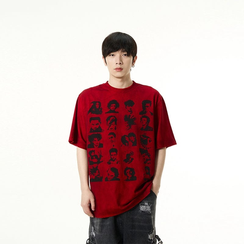 RT No. 11618 FACES GRAPHIC SHORT SLEEVE