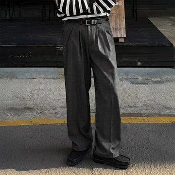 RT No. 32087 PLEATED DARK GRAY SUIT PANTS