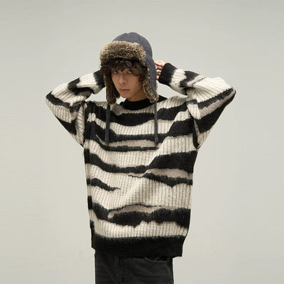 RT No. 10068 KNIT COLOR PATTERN SWEATER