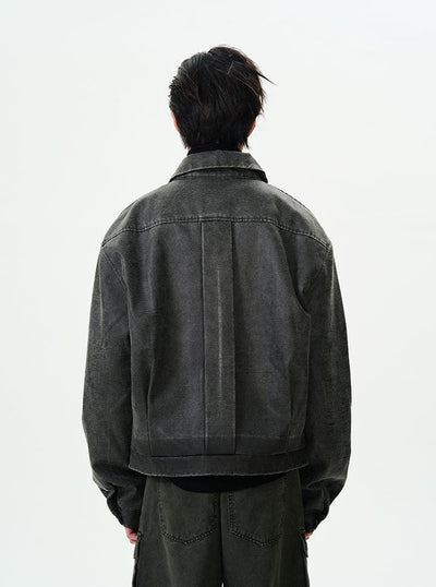 RT No. 11979 DARK GRAY ZIP-UP COLLAR JK