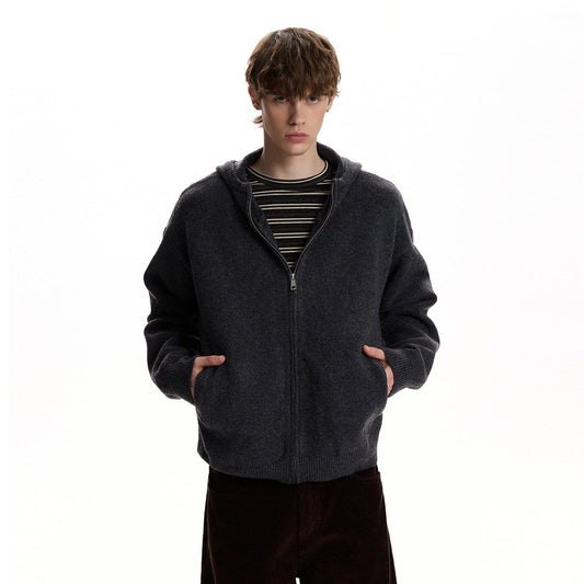 RT No. 59074 KNITWEAR SILHOUETTE ZIPPER HOODIE