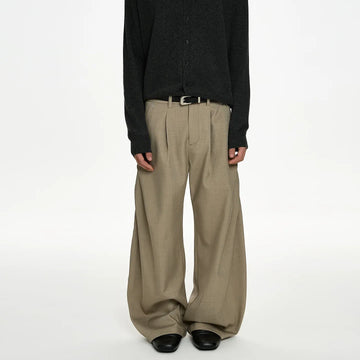 RT No. 50035 PLEATED BAGGY STRAIGHT PANTS