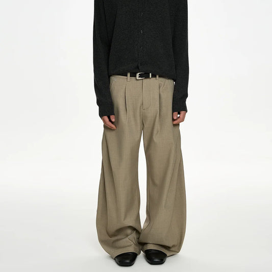 RT No. 50035 PLEATED BAGGY STRAIGHT PANTS