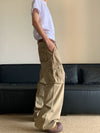 RT No. 11601 KHAKI CARGO STRAIGHT PANTS