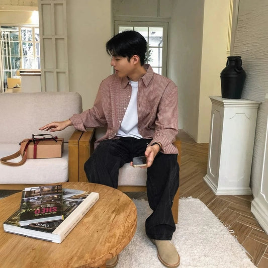 RT No. 29507 PLAID BUTTON-UP SHIRT