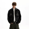 RT No. 40787 KNIGHT TEXTURED BUCKLE BOXY JACKET
