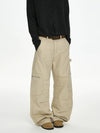 RT No. 50004 KHAKI BAGGY STRAIGHT CARGO PANTS