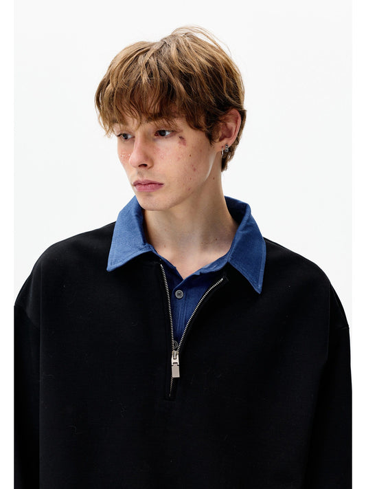 RT No. 50513 TWO PIECE HALF ZIP SWEATER