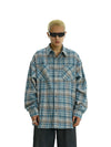 RT No. 11420 PLAID BUTTON-UP SHIRT