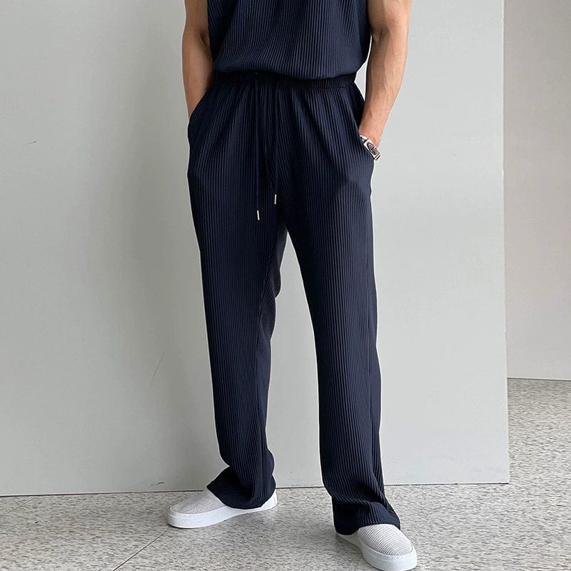 RT No. 11931 PLEATED SLEEVELESS SHIRT & WIDE DRAWSTRING PANTS