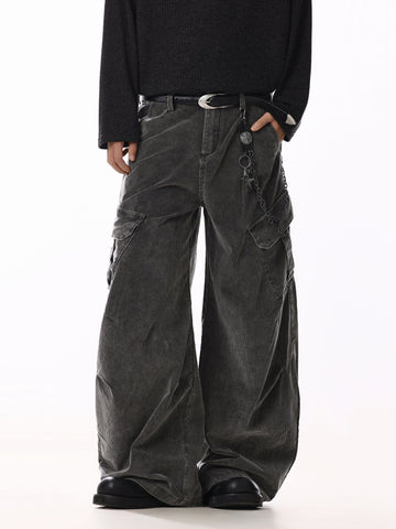 RT No. 58044 CORDUROY SCIMITAR CARGO PANTS