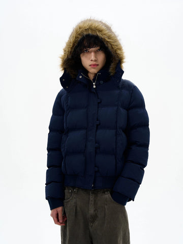 RT No. 32515 FUR HOODED PUFFER JACKET