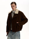 RT No. 58024 JIIN SUEDE FUR COLLAR JACKET