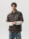 RT No. 50223 TWO PIECE PLAID SHIRT LONGSLEEVE