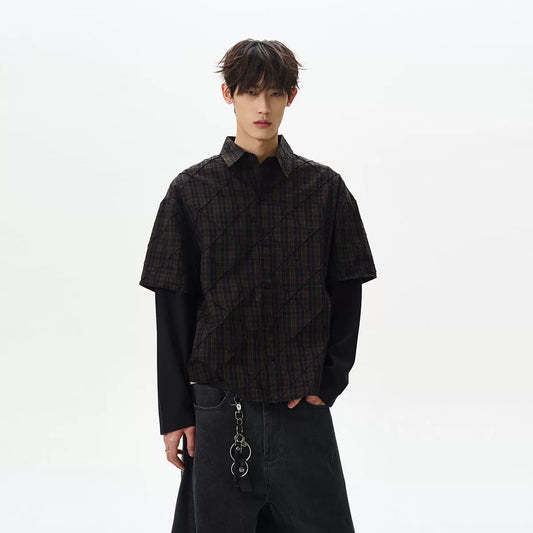 RT No. 40534 PLAID TWO PIECE LONG SLEEVE