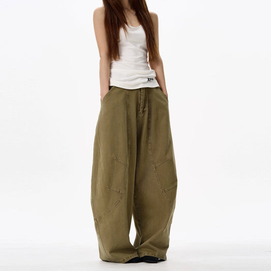 RT No. 18141 RECONSTRUCTED WIDE STRAIGHT PANTS
