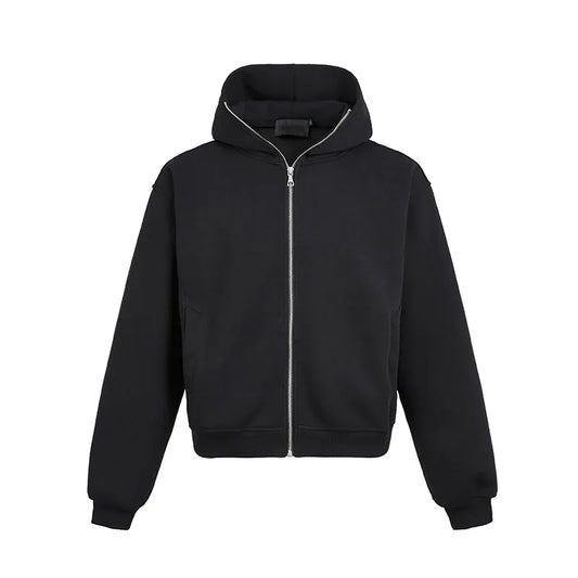 RT No. 50124 CROP ZIPPER HOODIE