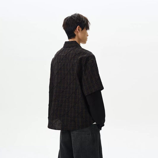 RT No. 40534 PLAID TWO PIECE LONG SLEEVE