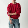 RT No. 12276 RED KNIT CREWNECK SWEATER