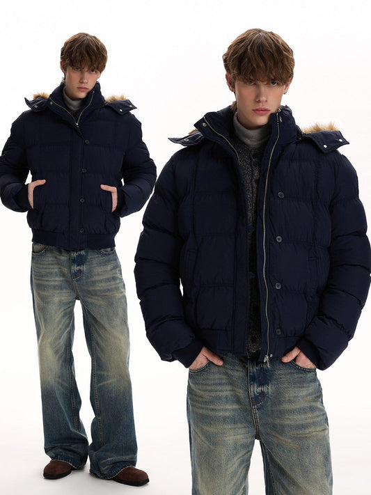 RT No. 55007 RIBBED FUR HOOD JACKET