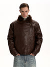 RT No. 59022 JIIN TRENCH COLLAR LEATHER JACKET