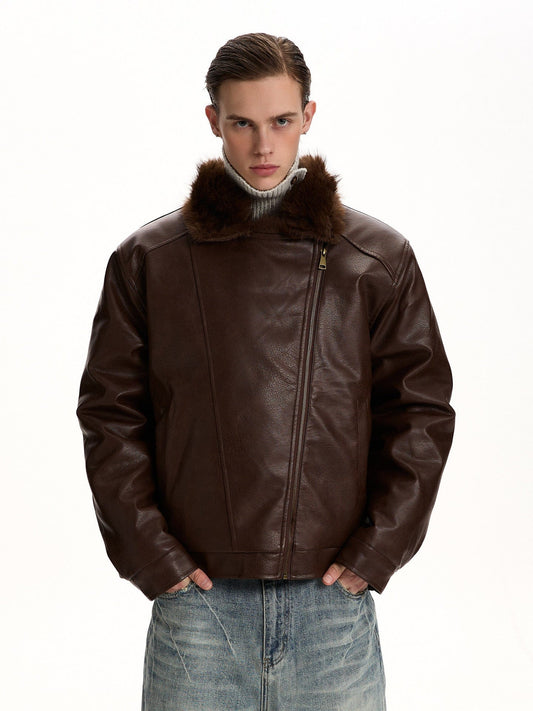 RT No. 59022 JIIN TRENCH COLLAR LEATHER JACKET