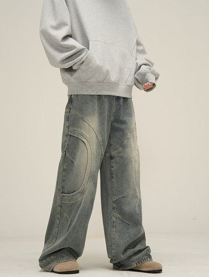RT No. 10806 DECONSTRUCTED DENIM STRAIGHT JEANS – REALTAKAI