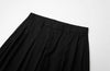 RT No. 32035 PLEATED BLACK WIDE BAGGY PANTS